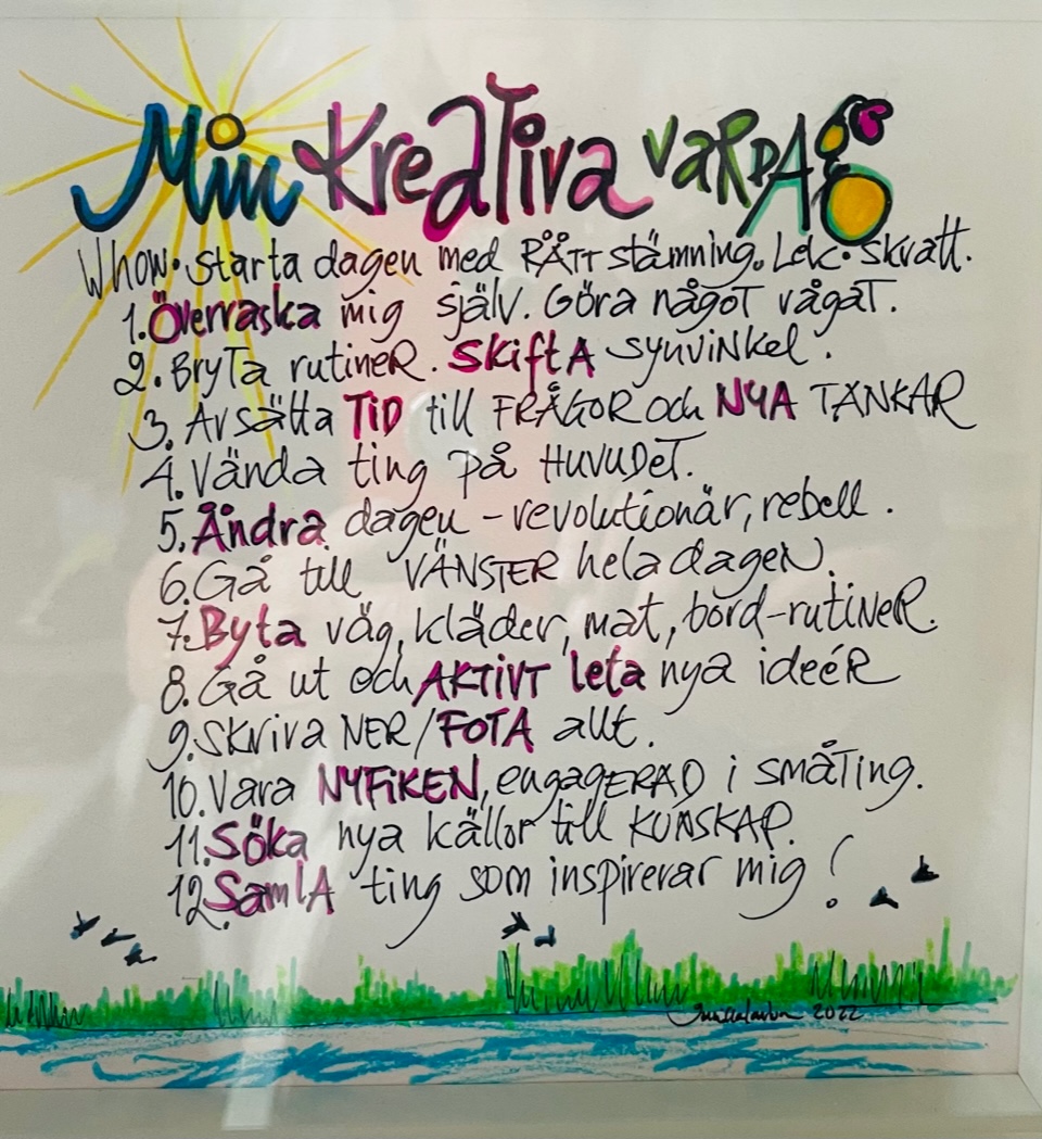 Tavla med motiverande texter