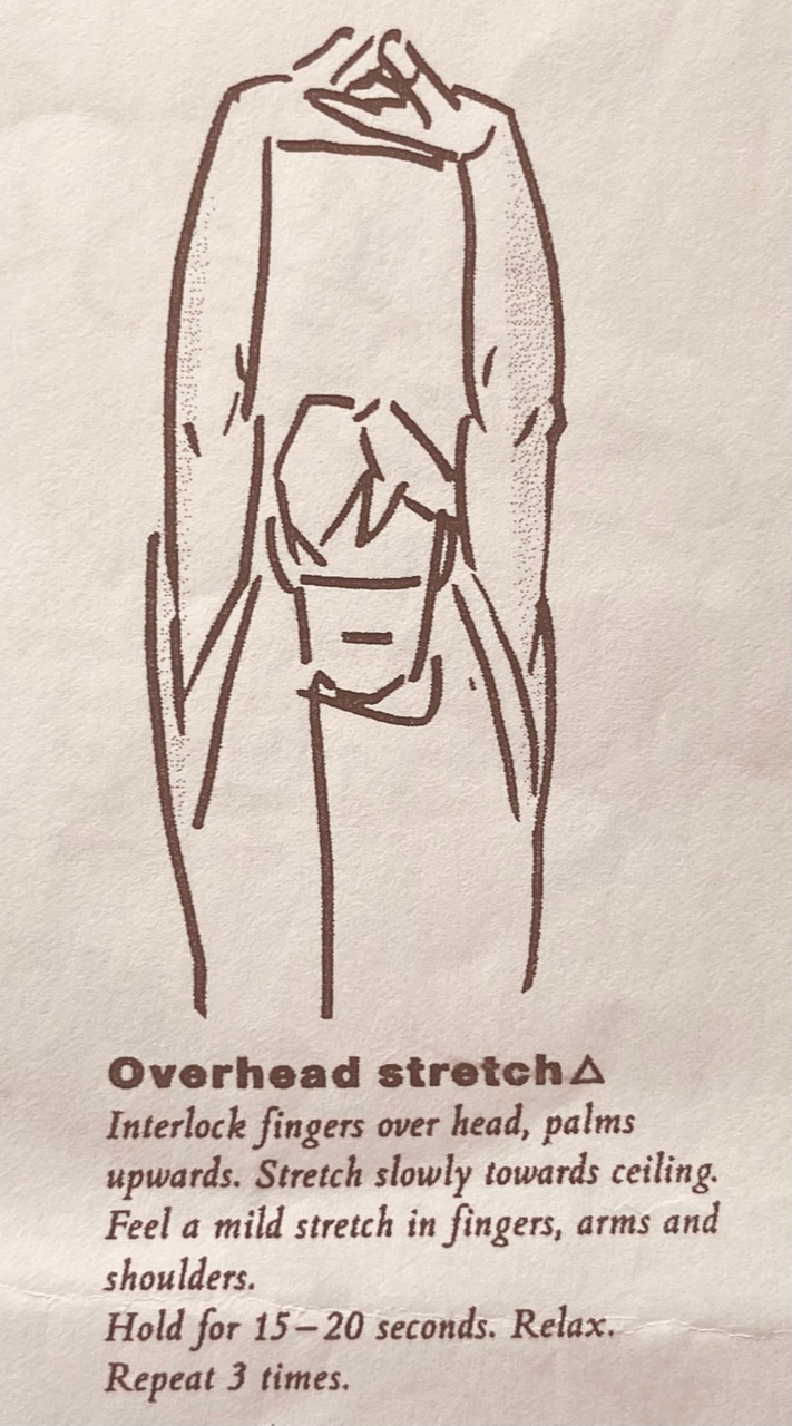 Bild med beskrivning av "Overhead stretch"