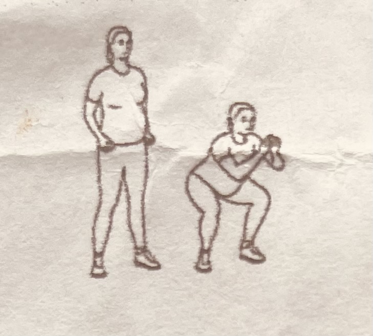 Bild som visar squats